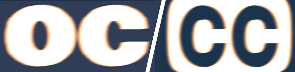 logo OC/DC (open caption/closed caption)